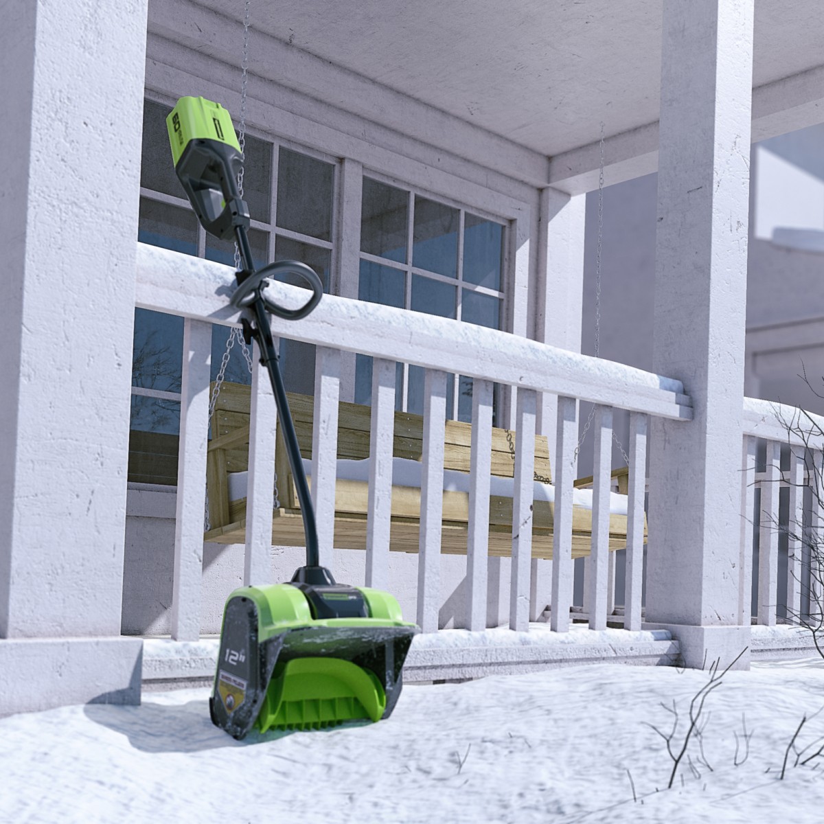 Снегоуборщик аккумуляторный Greenworks Арт. 2602607, 60V, 30 см, бесщеточный, без АКБ и ЗУ